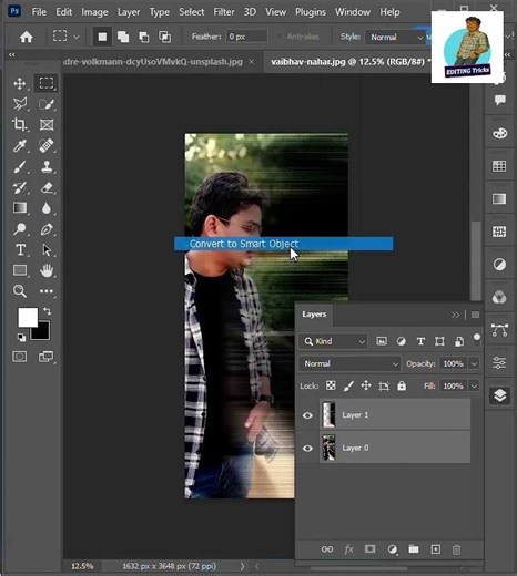 Scan line effect in Photoshop #ytshorts #photoshoptutorial #editingtricks #photoediting