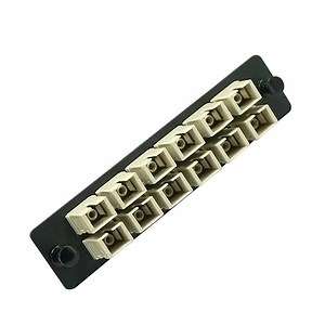 [Hot Item] SC Adapter Panel 12 Ports Loaded w/12 SC Simplex Flangeless Multimode Adapter