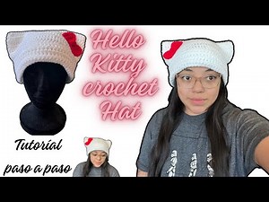 Hello Kitty Crochet Hat Tutorial | Gorrito Tejido Paso a Paso | DIY