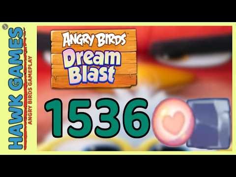 Angry Birds Dream Blast Level 1536 - Walkthrough, No Boosters