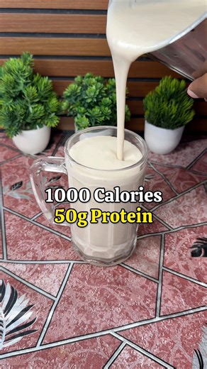 High Protein Shake Without Protein Powder 💪📈 #proteinshake #bulking #shorts