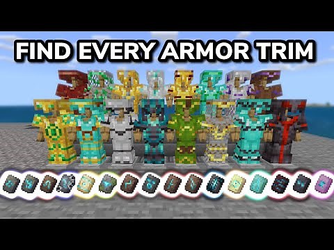 HOW TO FIND AND USE EVERY ARMOR TRIM in Minecraft (MCPE/Xbox/PS4/Nintendo Switch/PC)