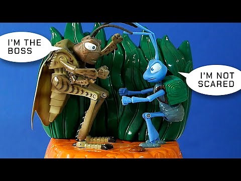 Disney A BUG'S LIFE Talking Flik and Hopper Coin Bank - Pixar Toys Figures