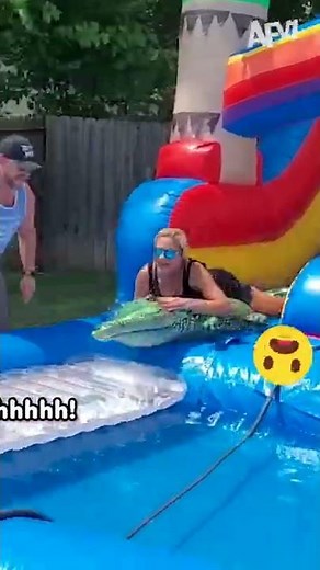 See ya later, alligator 🤣 #shorts #fall #fail #funny