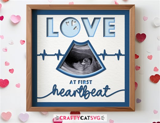 Baby Ultrasound Shadow Box SVG: Keepsake Photo Display (digital Download - Etsy