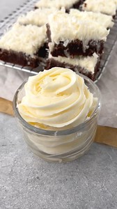 OMG This COCONUT FROSTING is so smooth and creamy! It's perfect! https://www.crazyforcrust.com/fudgy-brownies-with-coconut-frosting/ | CrazyforCrust