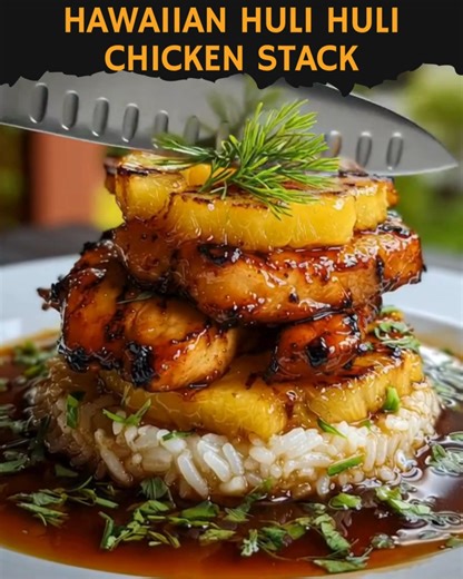 Hawaiian Huli Huli Chicken Stack Recipe ⬇️ first CO.M.N.T ⬇️⬇️ | Easy Dinner Recipes By Juliet