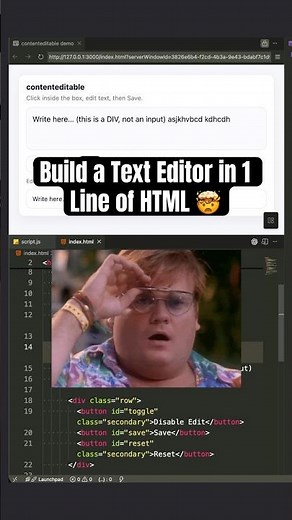 Build a Text Editor in 1 Line of HTML 🤯