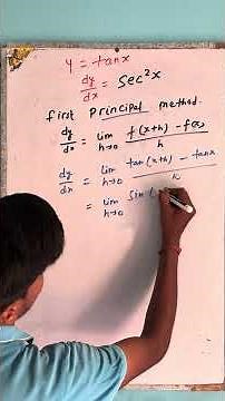 Differentiation of tan x using first principle method.first principle method.#class12 #iitjee #maths