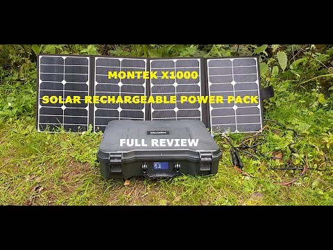 MONTEK X1000 SOLAR RECHARGABLE POWER PACK / GENERATOR - 80 Watt Solar Panel - Full Review