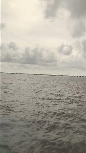 Amtrak 20 Crescent passing over Lake Pontchartrain Bridge #train #railroad #railroadbridge