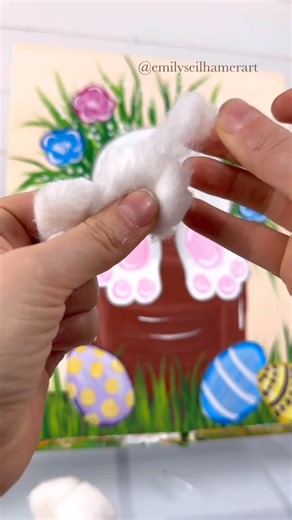 75K views · 899 reactions | Cute Easter Bunny painting idea!  Full tutorial out now! #diyideas #easycrafts #springcrafts #tutorials #EasterCrafts #easypainting | Emily Seilhamer Art | Facebook