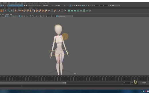 MAYA-走路动画，循环