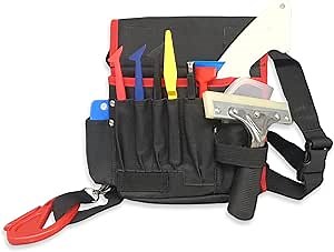 Tool Pouch With Belt Clip Waist Tool Pouch,Electrician Tool Pouch Tool Belt Pouches Work Organizer Tool Bag for Window Tint Tools,Electrician Tools,Techcian Tools,Gardening Tools