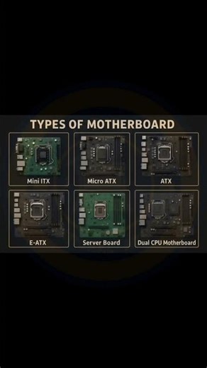 TYPES OF MOTHERBOARD #motherboard #types #microatx #miniitx #atx #server #board #cpu #dual #pctips