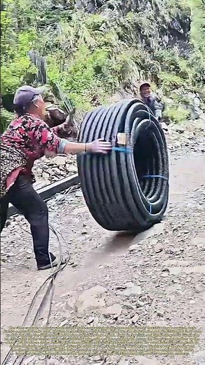 Halting Rolling Coils: How Mountain Crews Manage Heavy Pipe on Sloped Gravel Roads
