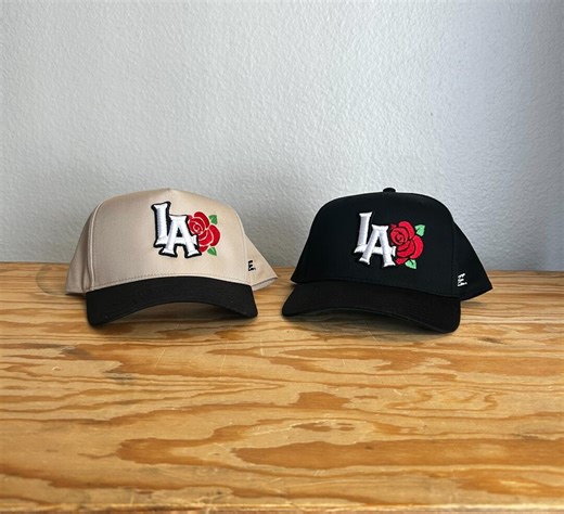 LA Rose Hat: Embroidered Baseball Cap, Hats for Men & Women - Etsy