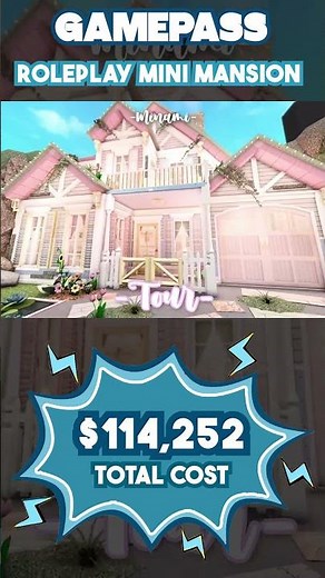 Bloxburg SpeedBuild and Tour Danish Pastel Roleplay Mini Mansion
