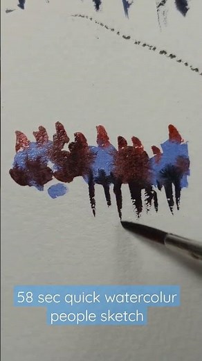 Easy Watercolor People Sketch | Quick Figure Painting Short