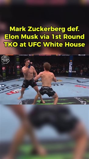 Mark Zuckerberg Defeats Elon Musk in 1st Round TKO at UFC
