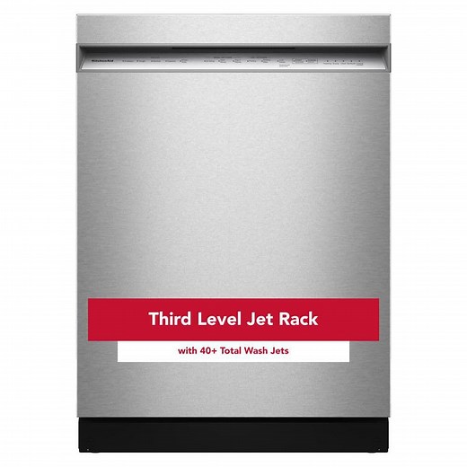 Reviews for KitchenAid 24 in. Front control Built-In Tall Tub 41 dBA Dishwasher in PrintShield Stainless with 40  Total Wash Jets | Pg 1 - The Home Depot