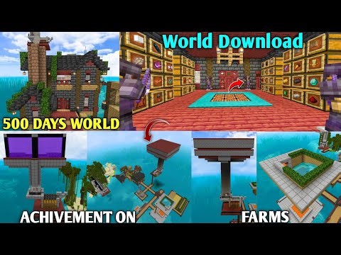 Best 500 Days Survival World For Minecraft PE 1.26 | Minecraft World Download