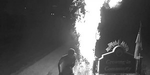 Video captures man burning pride flag in Lansing