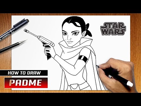How to draw Padme Amidala from Star Wars