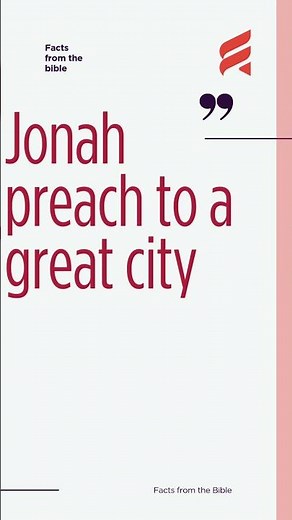 Jonah preach to a great city