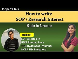 How to write SOP / Research Interest I Points to keep in mind while writing SOP I