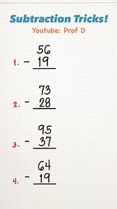 113K views · 840 reactions | Subtraction Secrets: Master the Art with These Easy Tricks! | Prof D | Facebook