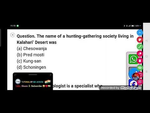 The name of a hunting-gathering society living in Kalahari' Desert was -