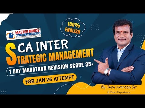 CA Inter Strategic Management Marathon Revision classes | For Jan 2026 Attempt