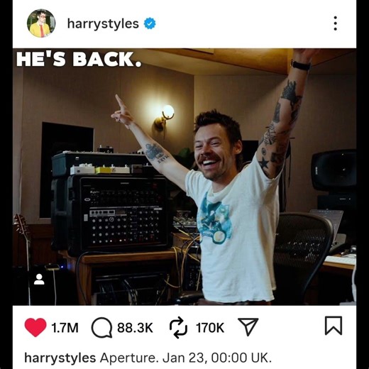 #harrystyles is back #music #artist