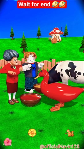 GTA 5 Scary Teacher & Squid Game Doll Feed Hungry Cow & Duck 🐄🦆😂 #shorts #youtubeshorts #viral