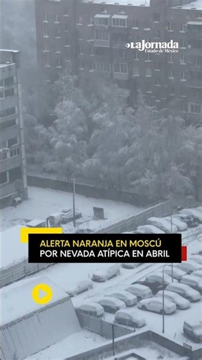 Alerta naranja en Moscú por nevada atípica en abril