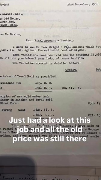 Just been to price this job up and the old invoice was still there it came to a total of £321 and the boiler was £25 this was installed in 1958 #oilboiler #oilboilerservicing #oilboilers #oilboilerinstall #oilboilerservice #oilboilerrepair