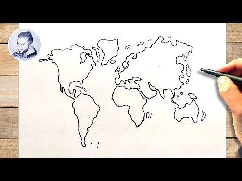 Comment dessiner une carte du monde facile à dessiner