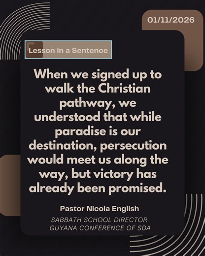 Sabbath School Lesson Discussion for Adventists | Lesson in a Sentence | Facebook