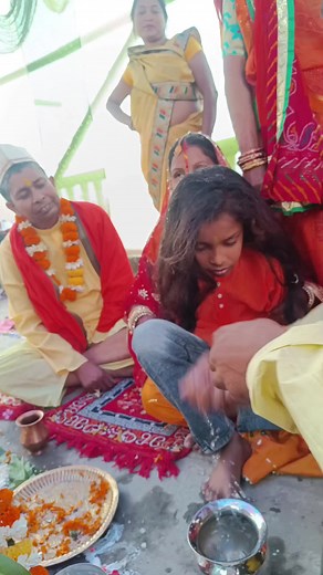 Hindu Cultural Ceremony with Traditional Attire