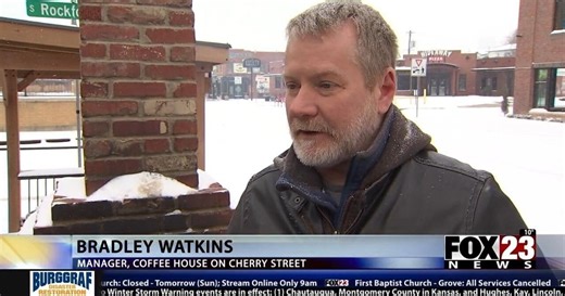 Local coffee shop remains open amid winter storm and snowfall