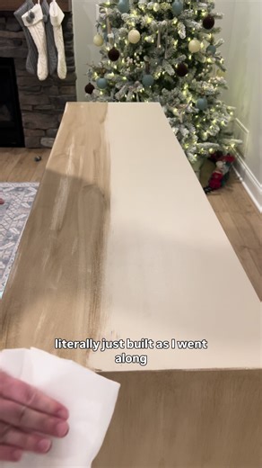 I built this Pottery Barn inspired console table myself, and if you’ve ever thought ‘I could never build that’ — this is your reminder that you absolutely can. Every project starts with learning one tool and making the first cut. You’ll learn as you go and THATS OKAY! You don’t need all the answers from the beginning! You just need a little encouraging (insert me 🙋🏼‍♀️) and some tools to get you started! #diy #potterybarndupe #consoletable #coastaldecor