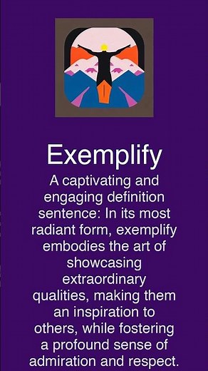 Meaning of Exemplify in English Vocabulary Lesson