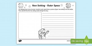 New Setting Outer Space Comprehension Worksheet