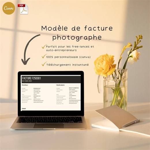 Freelance Photographer Invoice Template - Canva   Customizable PDF (shooting, Editing, Rights) - Etsy Australia