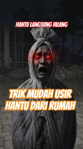 Cara mudah Usir hantu #funny #horror #seram #memes #triller