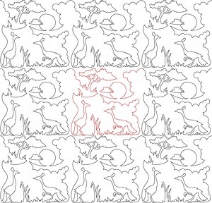 African Animals Longarm Quilting Design, E2E Pattern (digital Download) - Etsy
