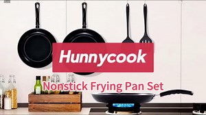 Nonstick Frying Pan Set - Iron Frying Pan 3-Piece Set (8", 10", 12") + 2 Silicone Spatulas, With Premium Nonstick Coating, Up to 450°F, Skillet Suitable for Induction, Gas & More