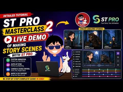 ST Pro Masterclass 2 | Live Demo ke saath Cartoon Story Banana Sikho #2danimation #stpro