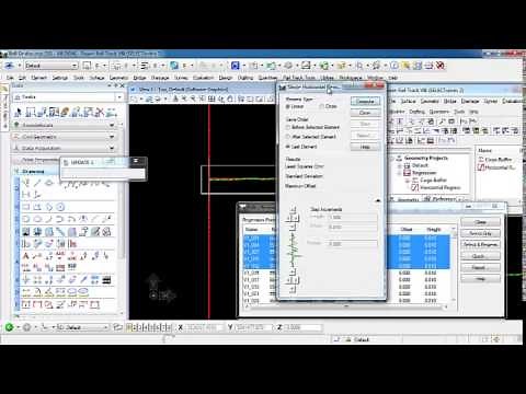 InRoads- Bentley Rail Track Horizontal Regression